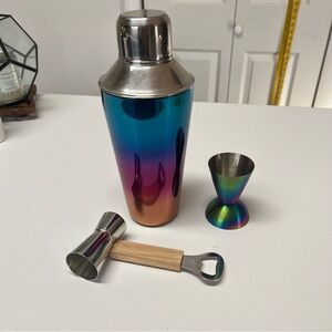 Rainbow Stainless Steel Bartender 3 Piece Kit